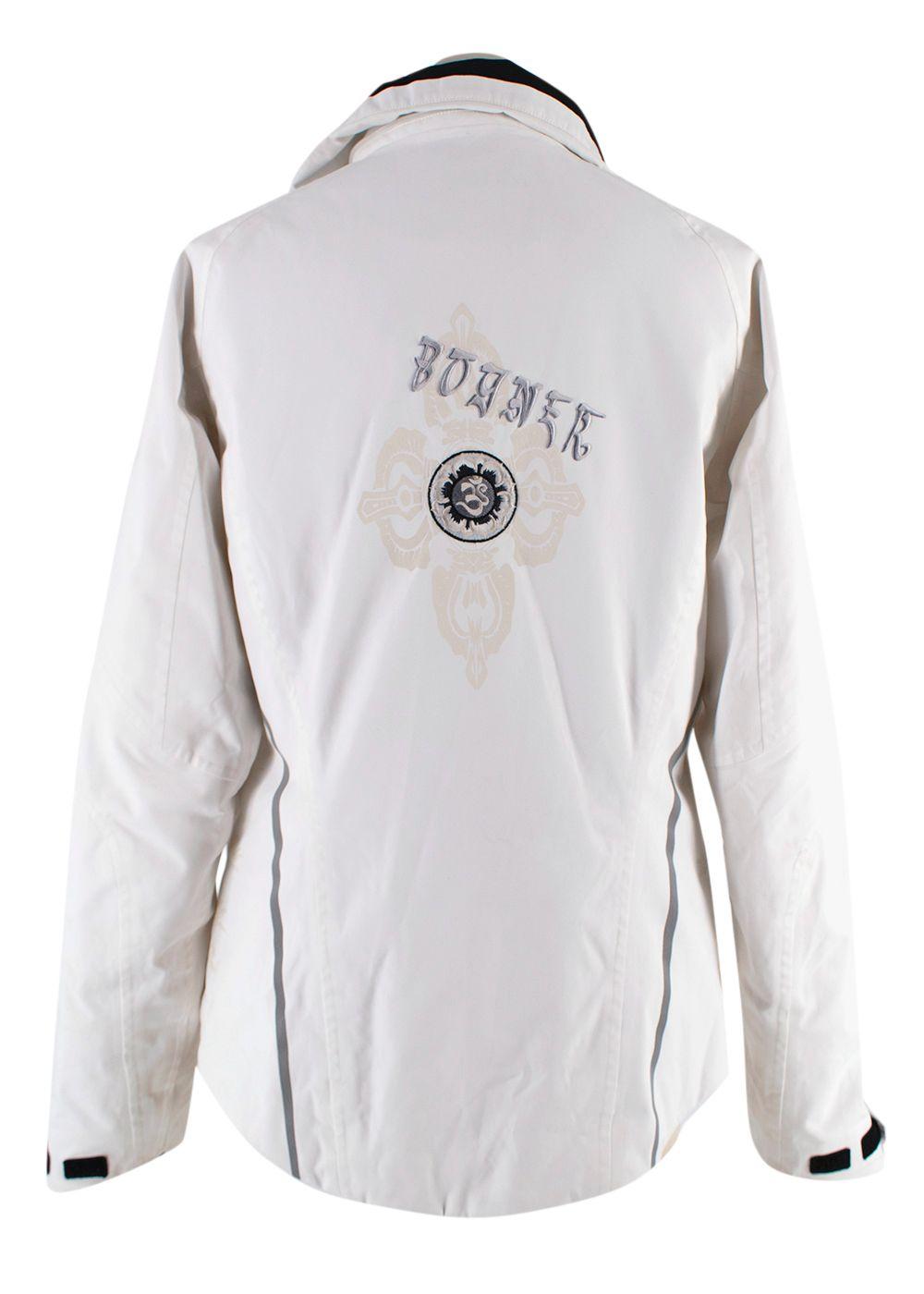 Bogner White Embroidered Ski Jacket