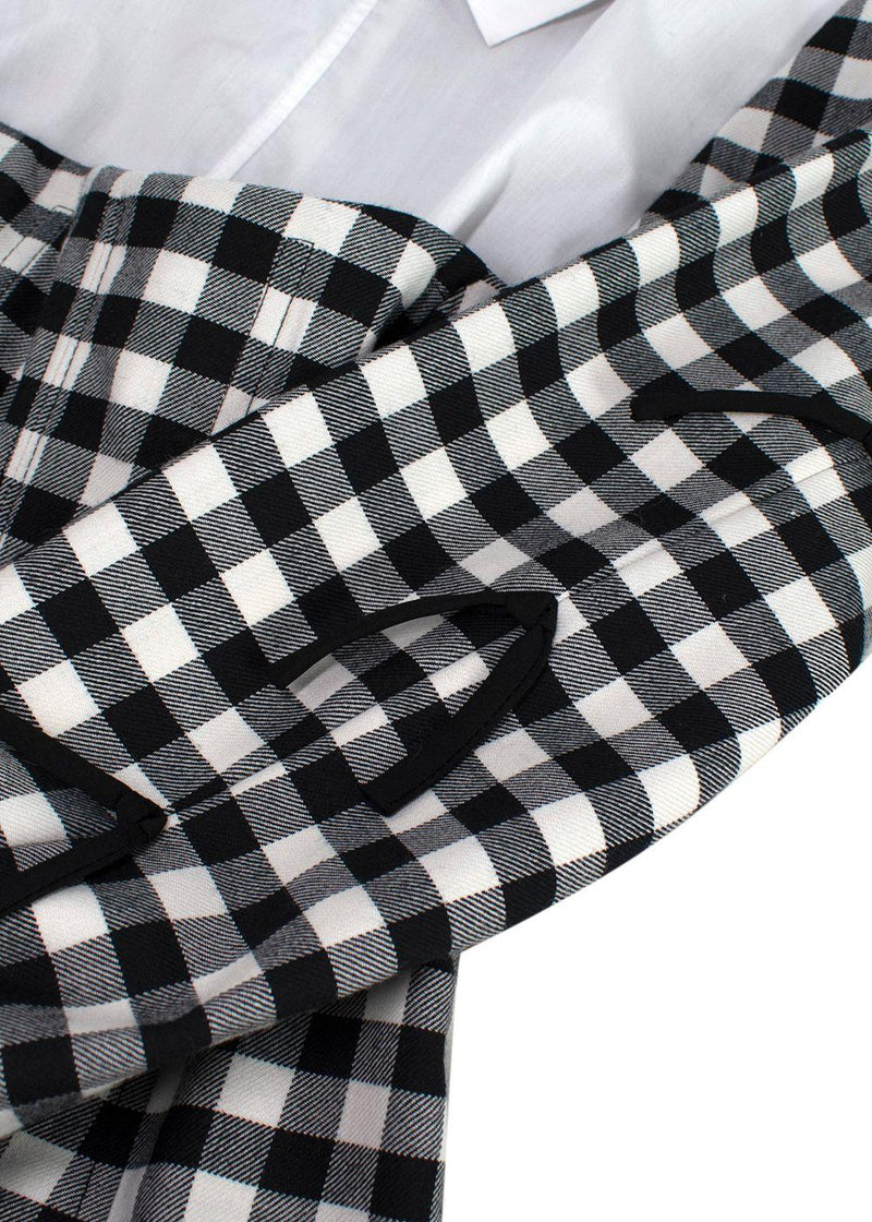 Black Lela Rose Gingham Stretch Cotton Dress