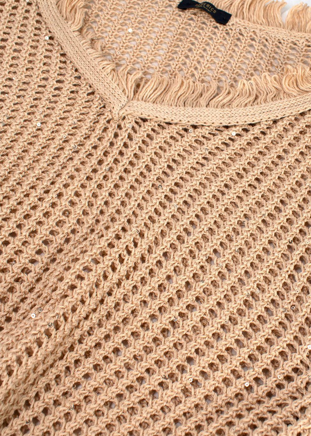 Peserico Beige Open Knit Jumper