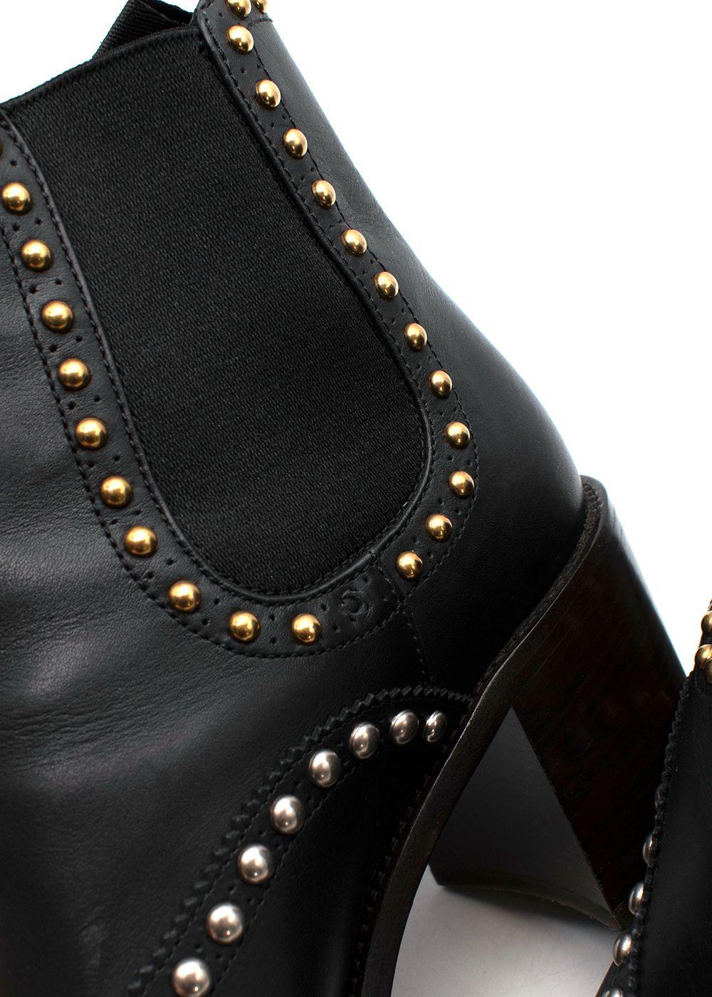Prada Black Studded Western Boots