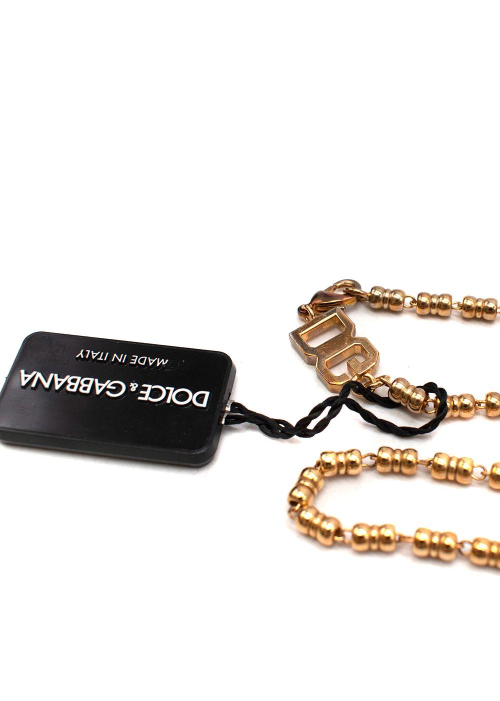 gold tone DG chain necklace