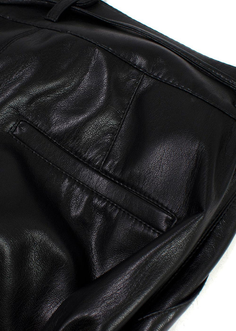 Nanushka Black Chimo Vegan Leather Wide-leg Trousers