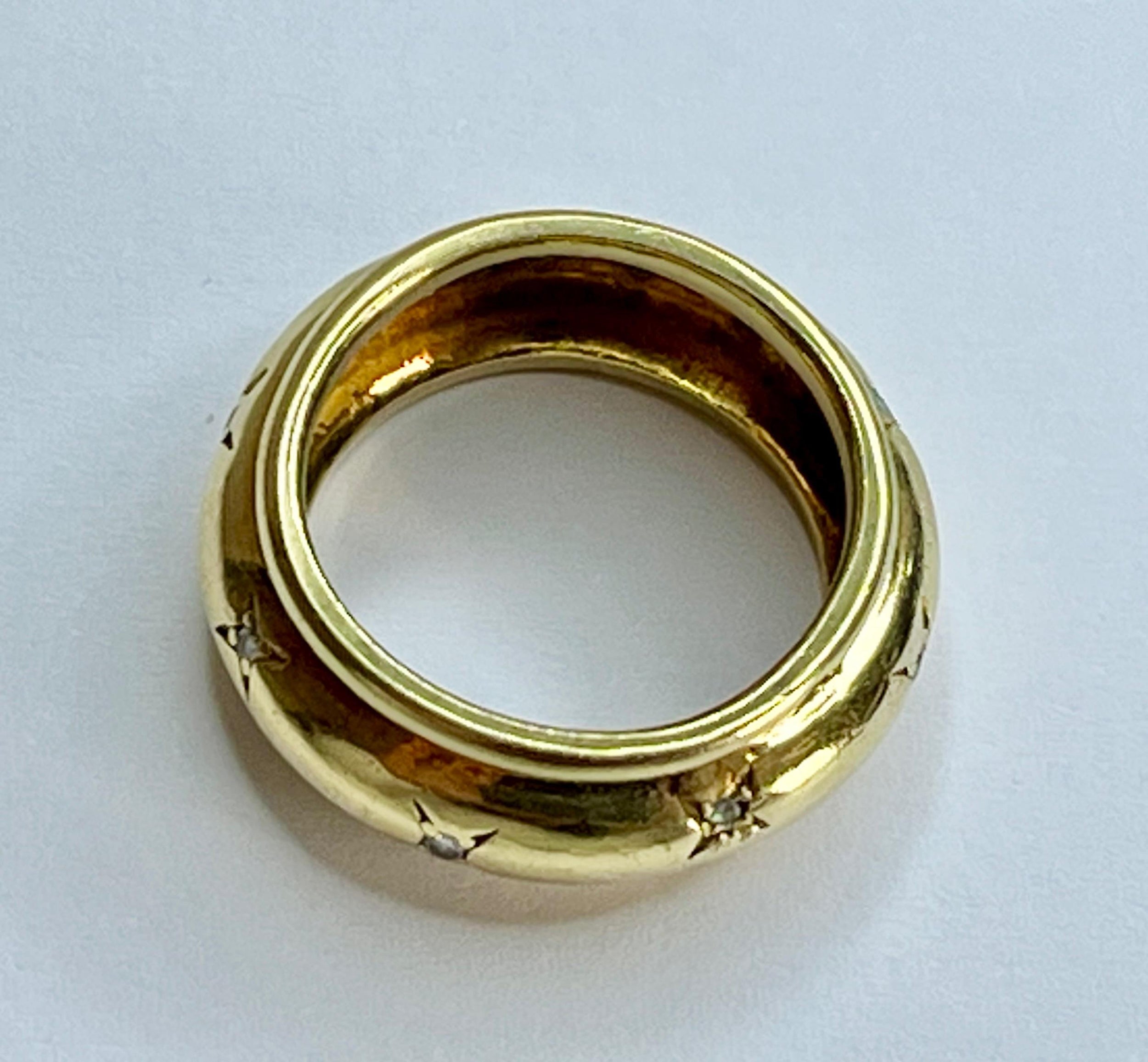 Chaumet 18ct Yellow Gold And Diamonds Eternity Band Size N