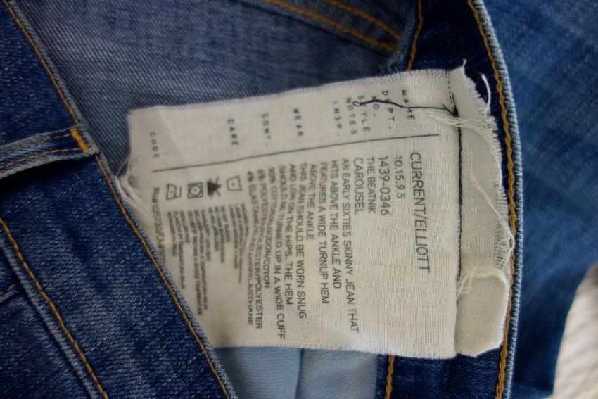 Current/Elliott Cuffed Distressed Jeans