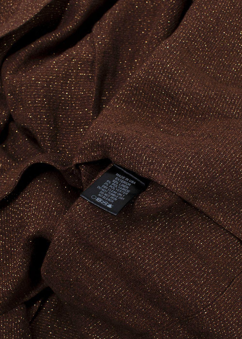 Lisa Marie Fernandez Lurex Linen Brown Dress