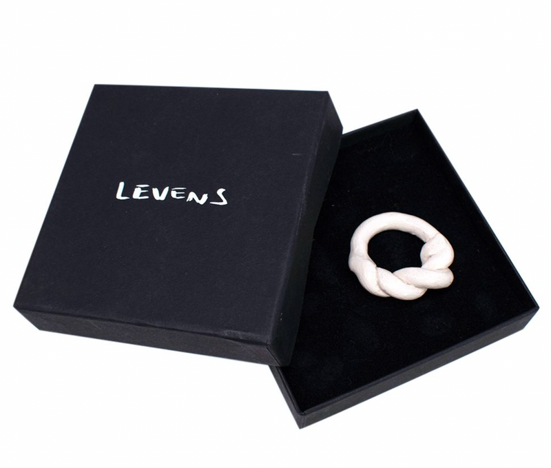 Levens Glazed Clay Chunky Twist Ring