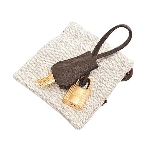 Tricolour Epsom 25cms Birkin Ecorce Etoupe Noir with Gold Hardware
