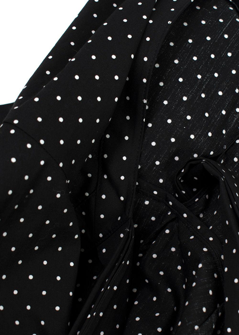 Michael Kors Black Polka Dot Wrap Front Dance Dress