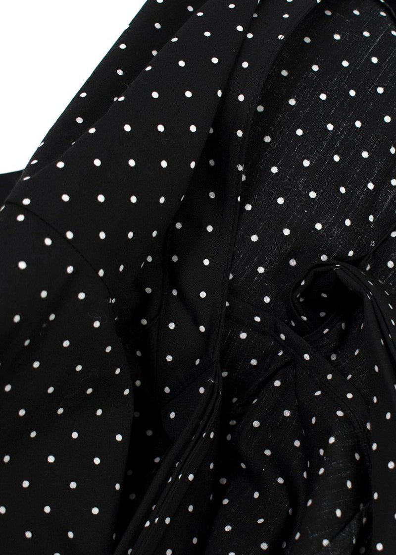 Michael Kors Black Polka Dot Wrap Front Dance Dress