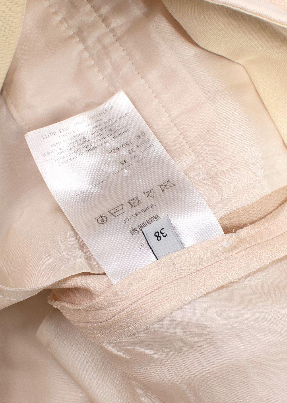 Valentino Cream Tailored Cropped Trousers