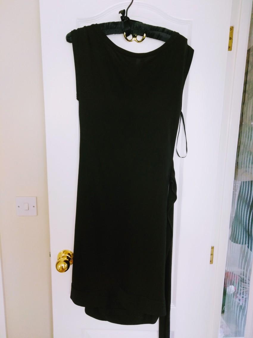 Diane Von Furstenberg Black Classic Draped Dress