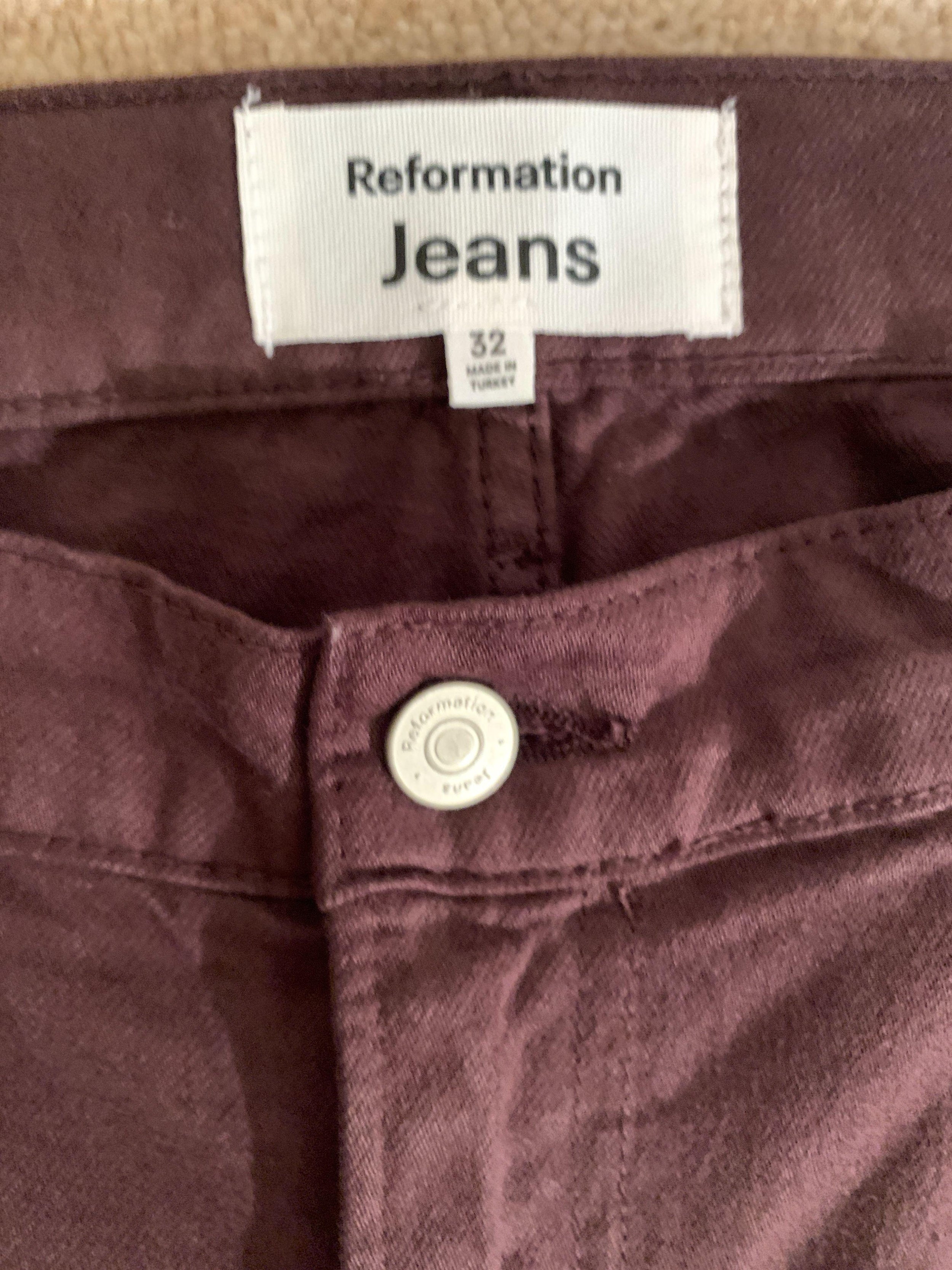 Reformation Organic Cotton Brown Jeans