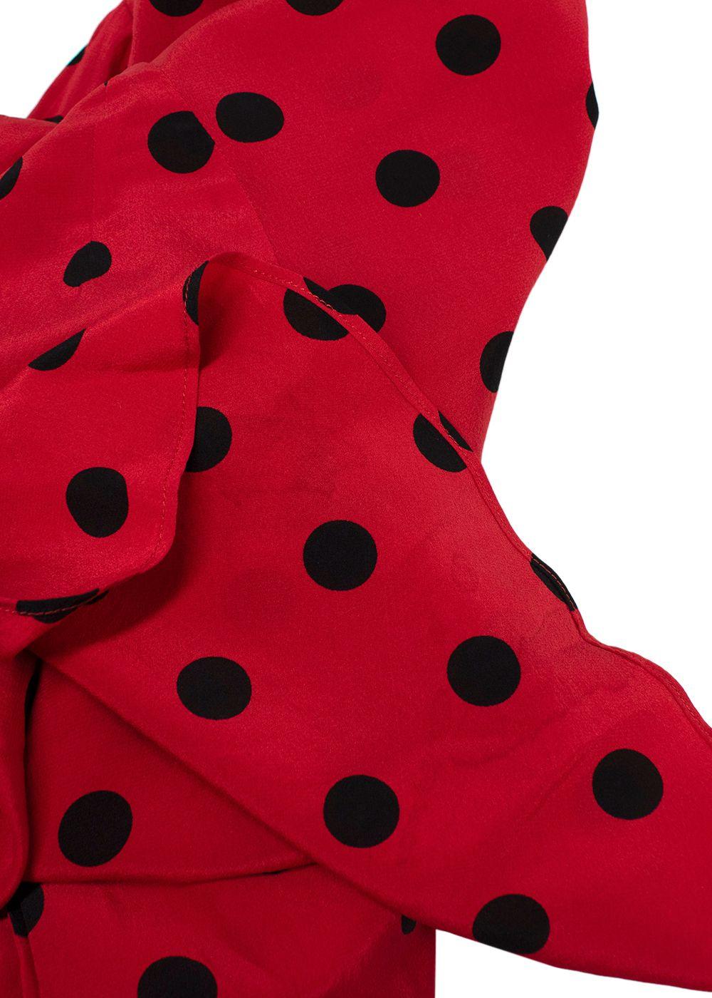 Dolce & Gabbana Red and Black Polka Dot Blouse