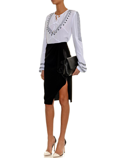 Altuzarra Avenger Ruffle-front Skirt