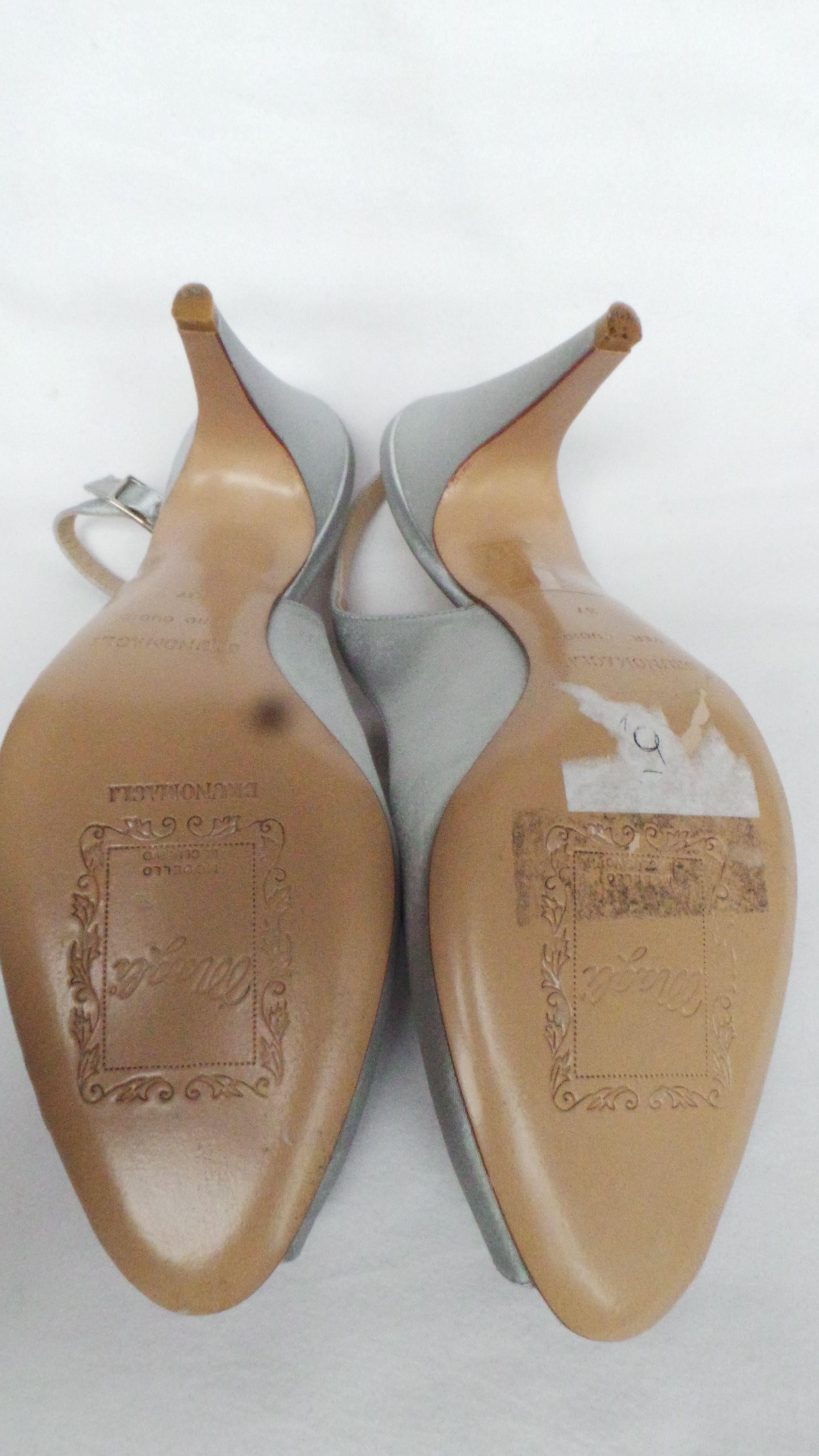Bruno Malgi satin sling back shoes