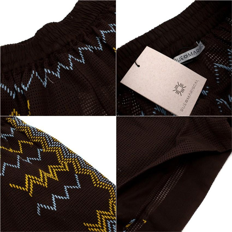 Rue Mariscal Brown Fully Embroidered Biker Jacket & Boxer Shorts