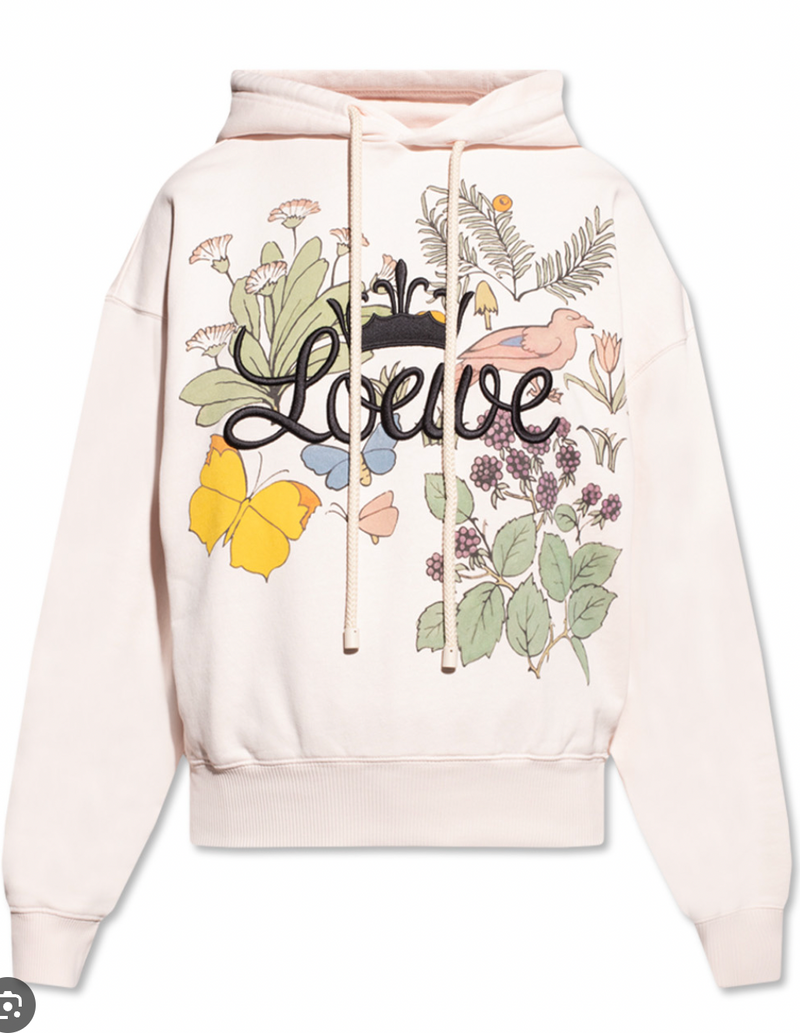 Loewe Pink Herbarium Embroidered Hoodie