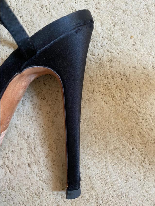 Giambattista Valli Satin & Snakeskin Couture Sandals