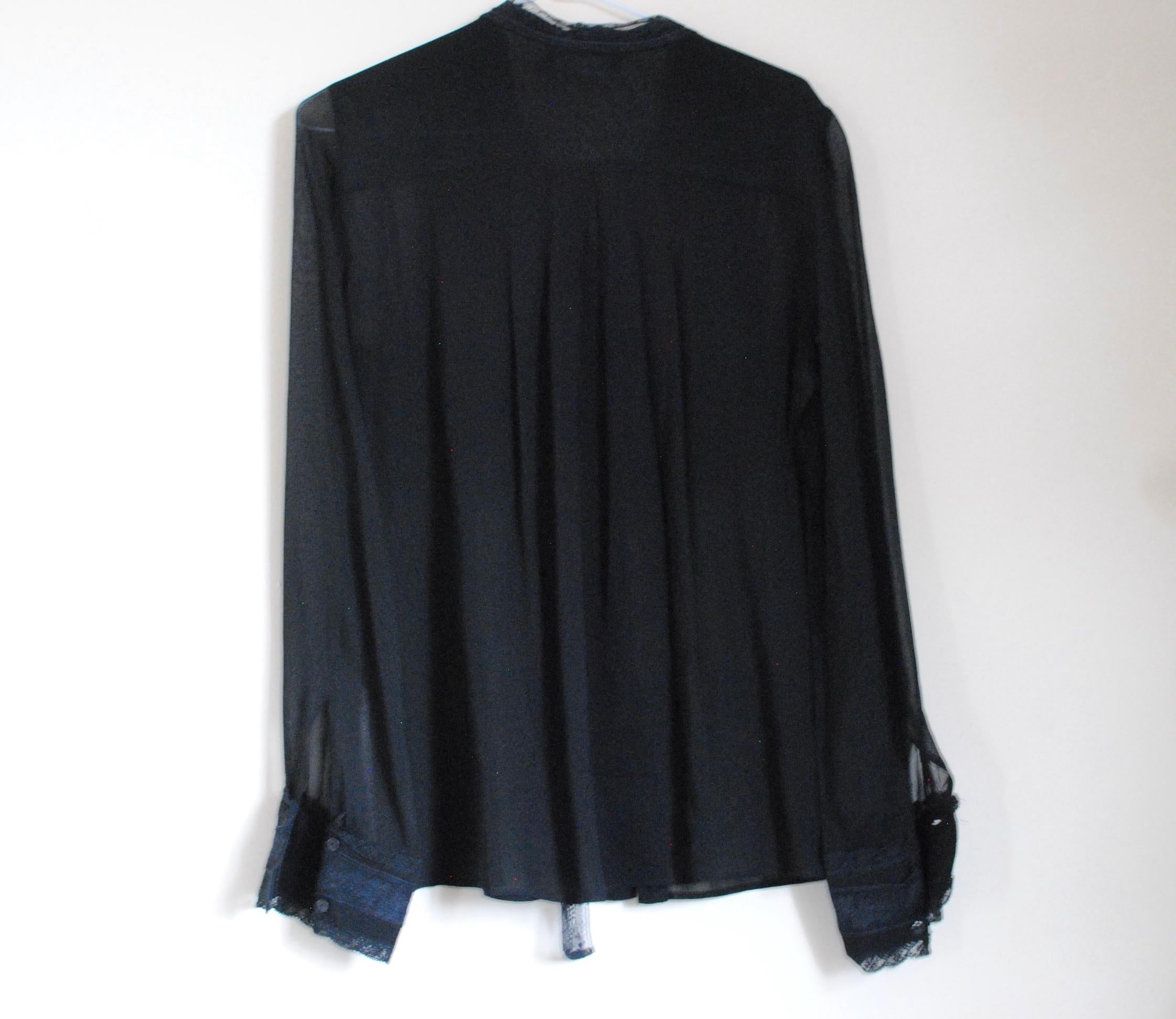 MaxMara Black Lace Blouse