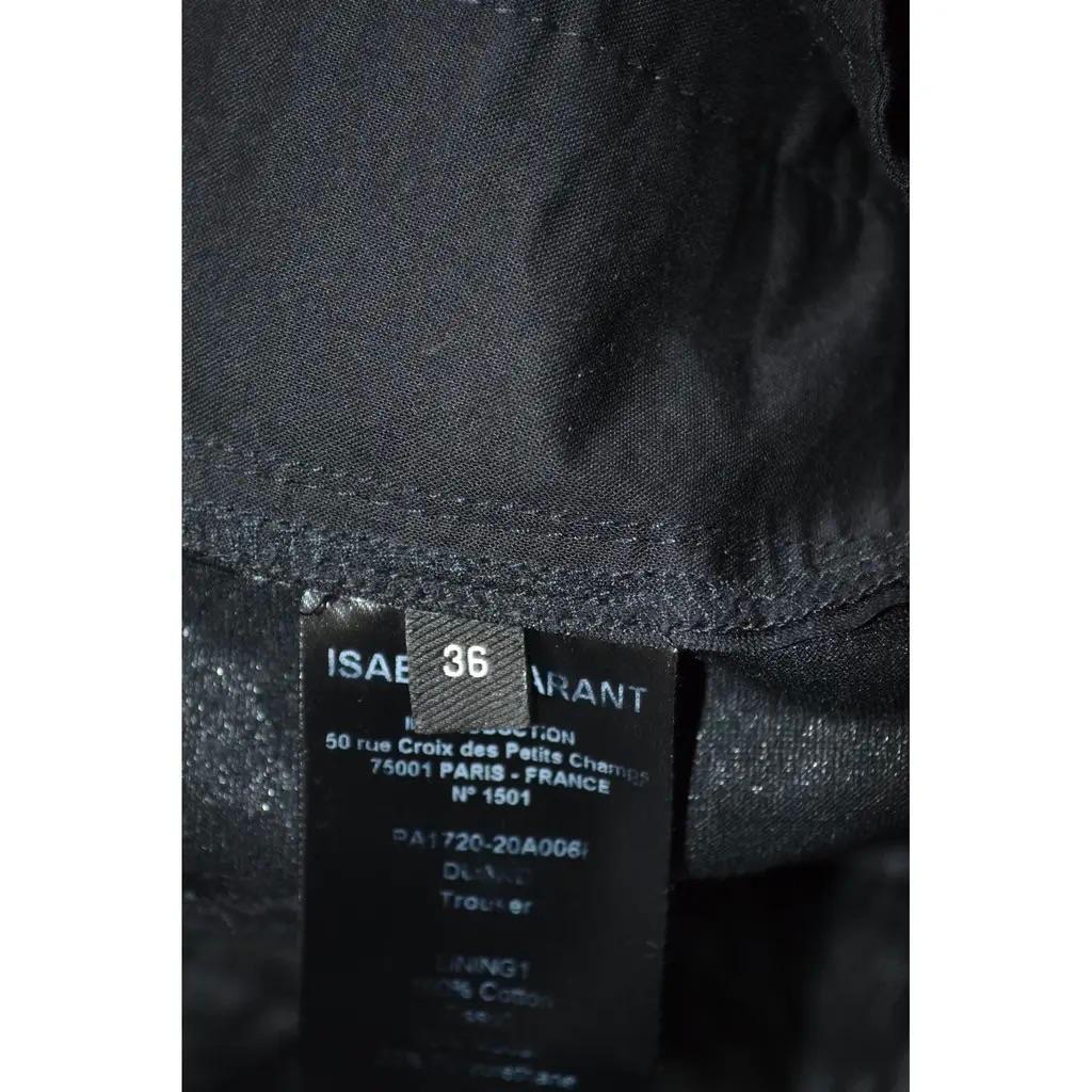 Isabel Marant Coated Black Fabric Pants