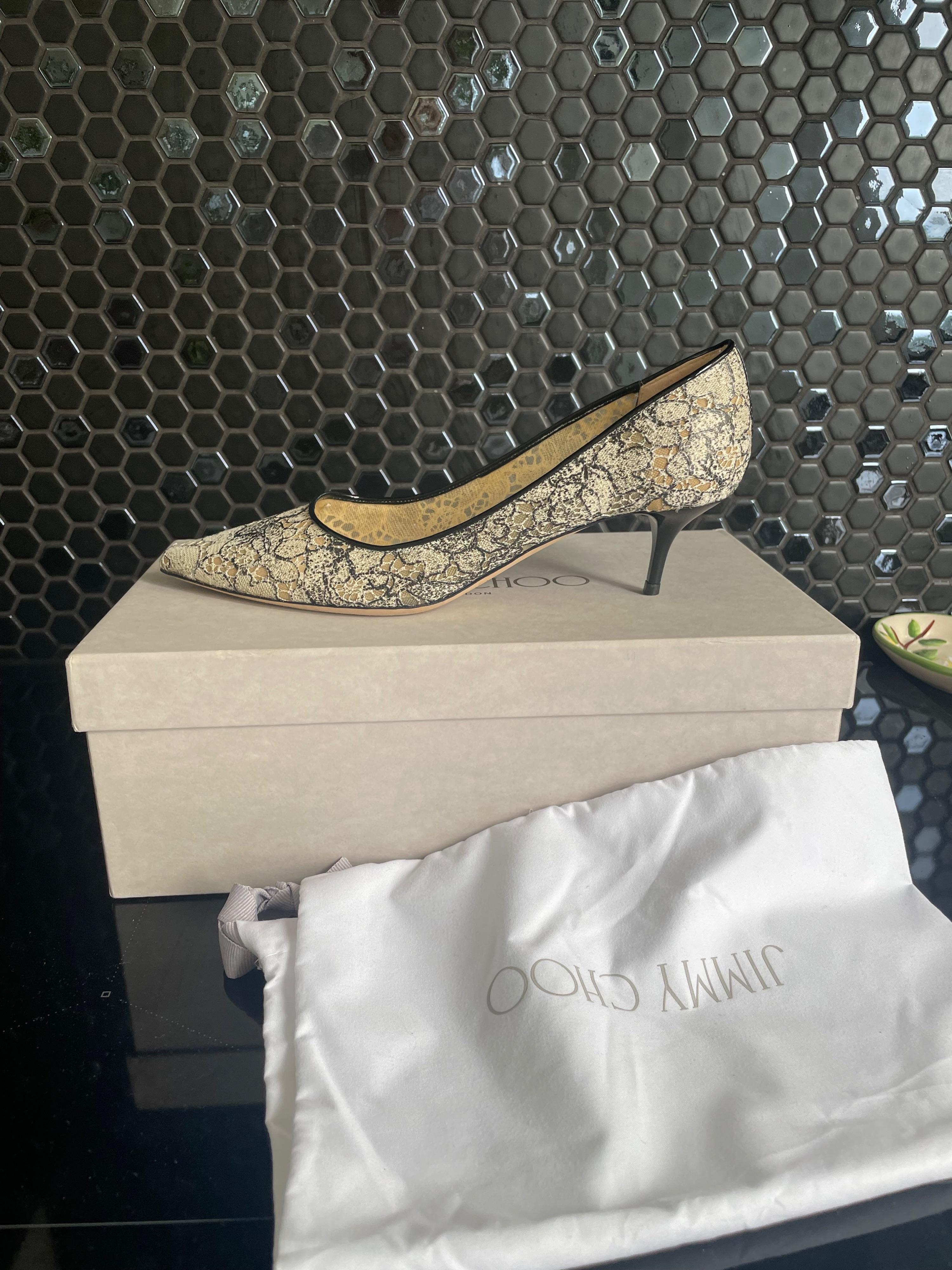 Jimmy Choo Lace Agnes Pumps