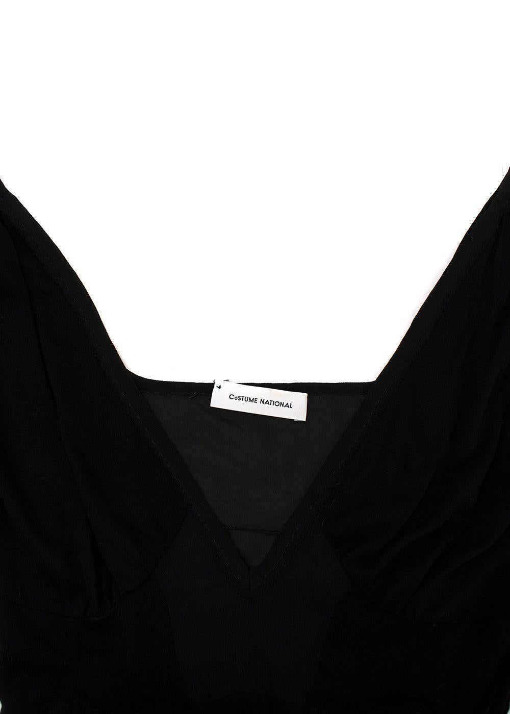 Costume National Black Vest Top