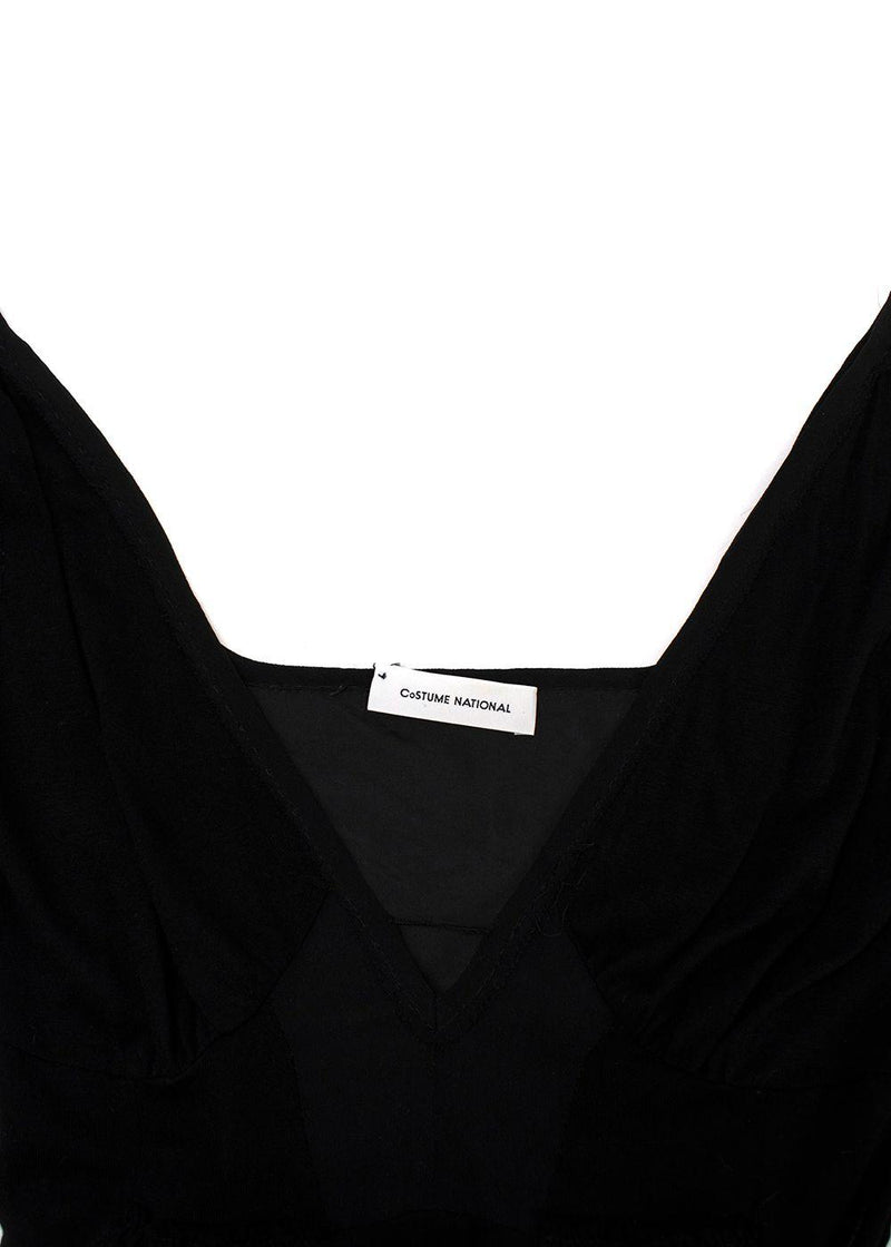 Costume National Black Vest Top