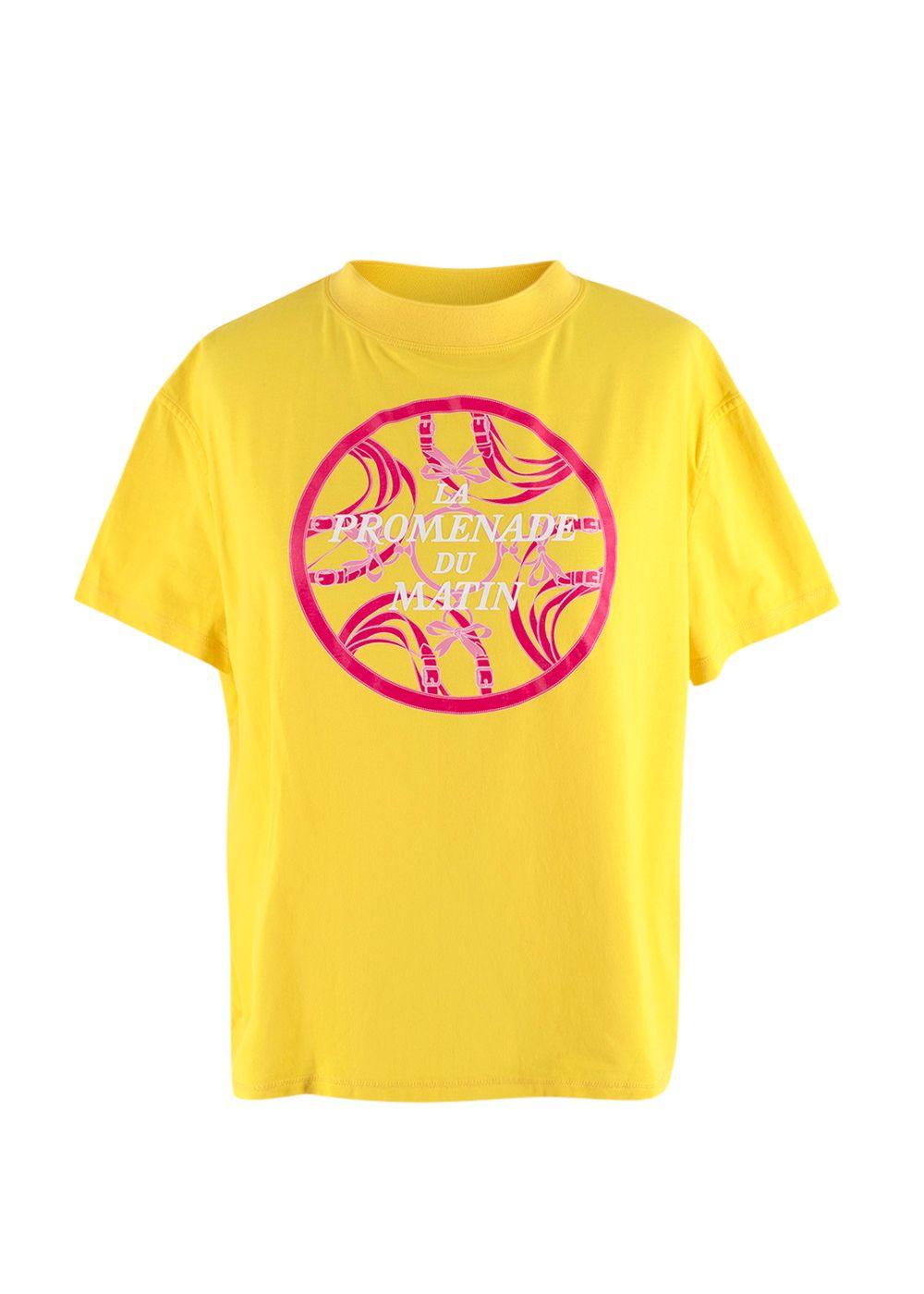 Hermes Yellow 'Le Promenade du Matin' T-shirt