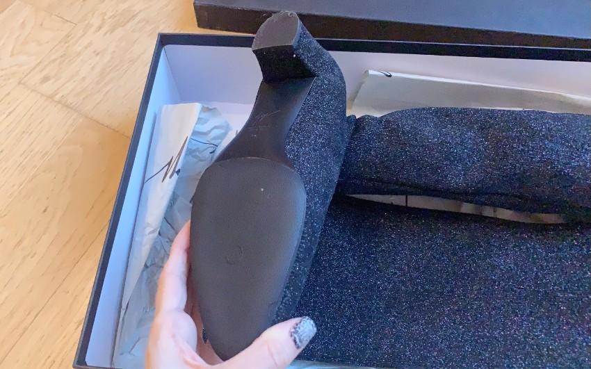 Giuseppe Zanottio Black Glitter OTK Boots
