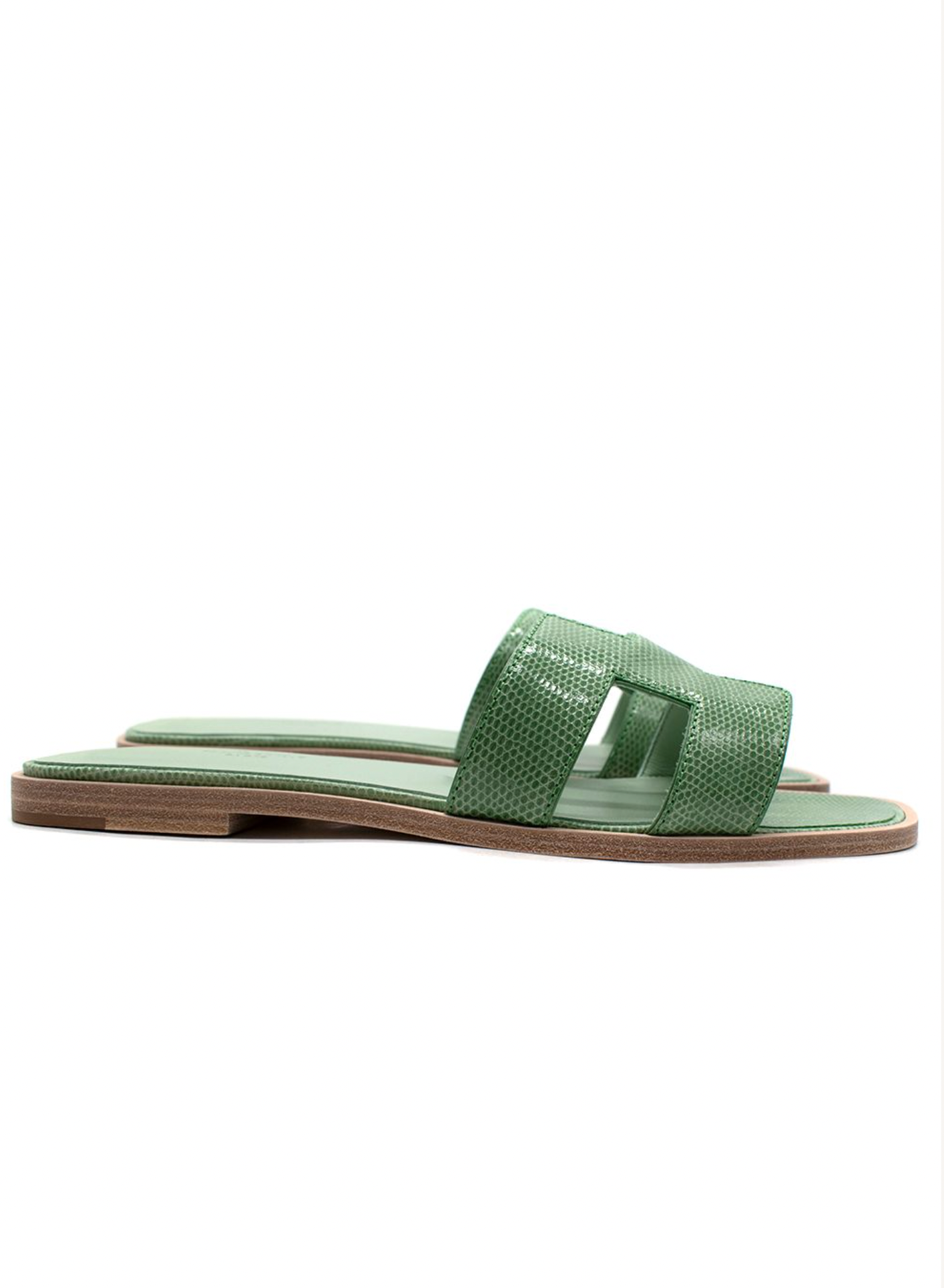 Hermes Vert Jade Niloticus  Lizard Oran Sandals