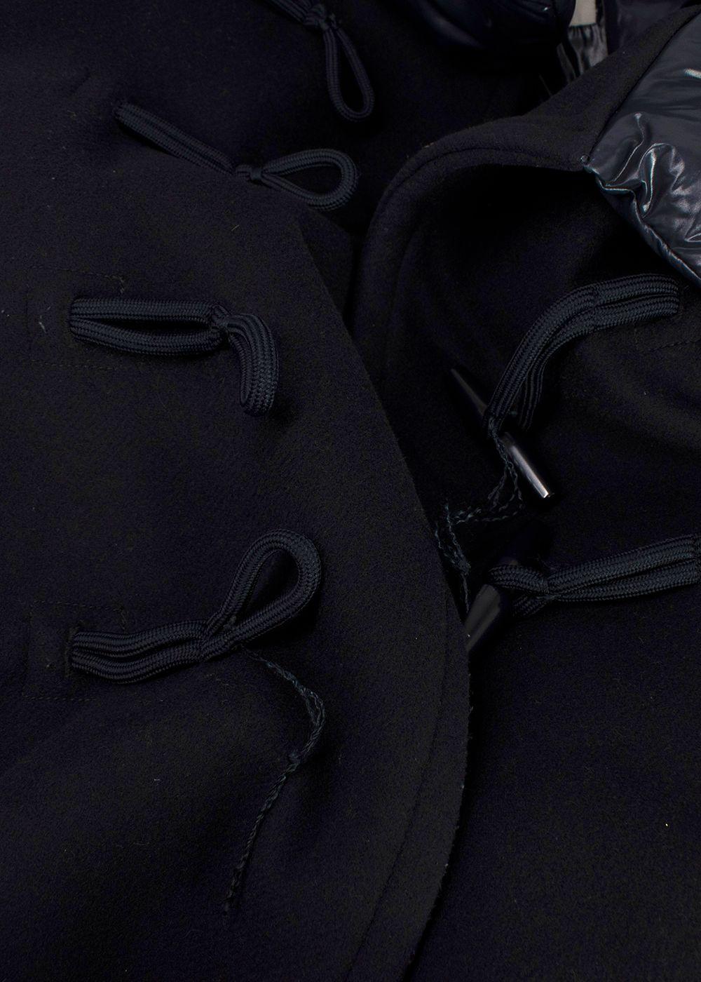 Moncler Navy Cerdus Wool Puffer Coat