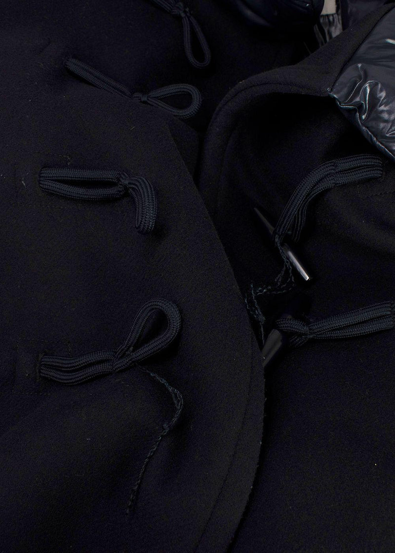 Moncler Navy Cerdus Wool Puffer Coat