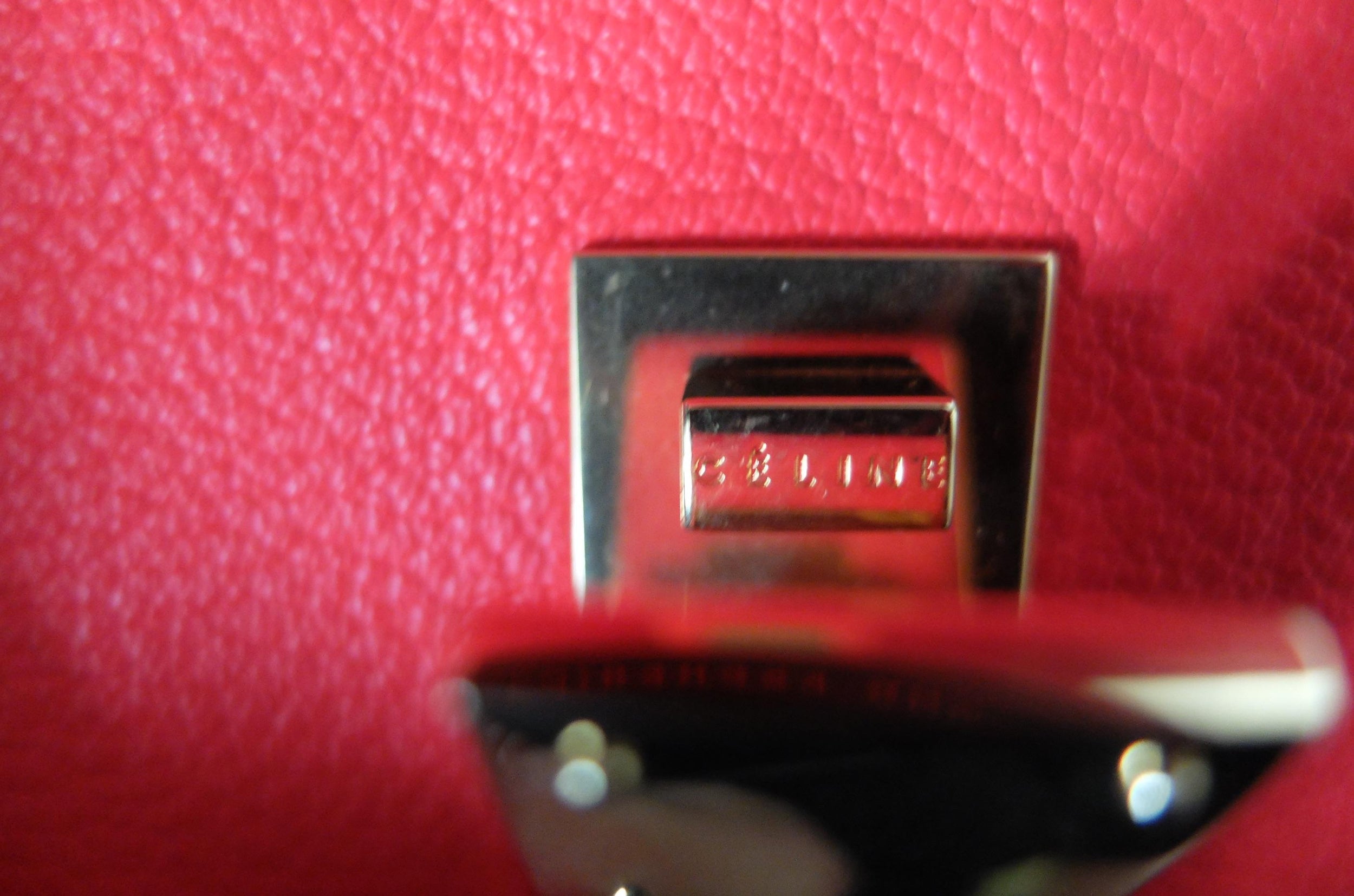 Celiné Red Leather Classic Mini Box Bag