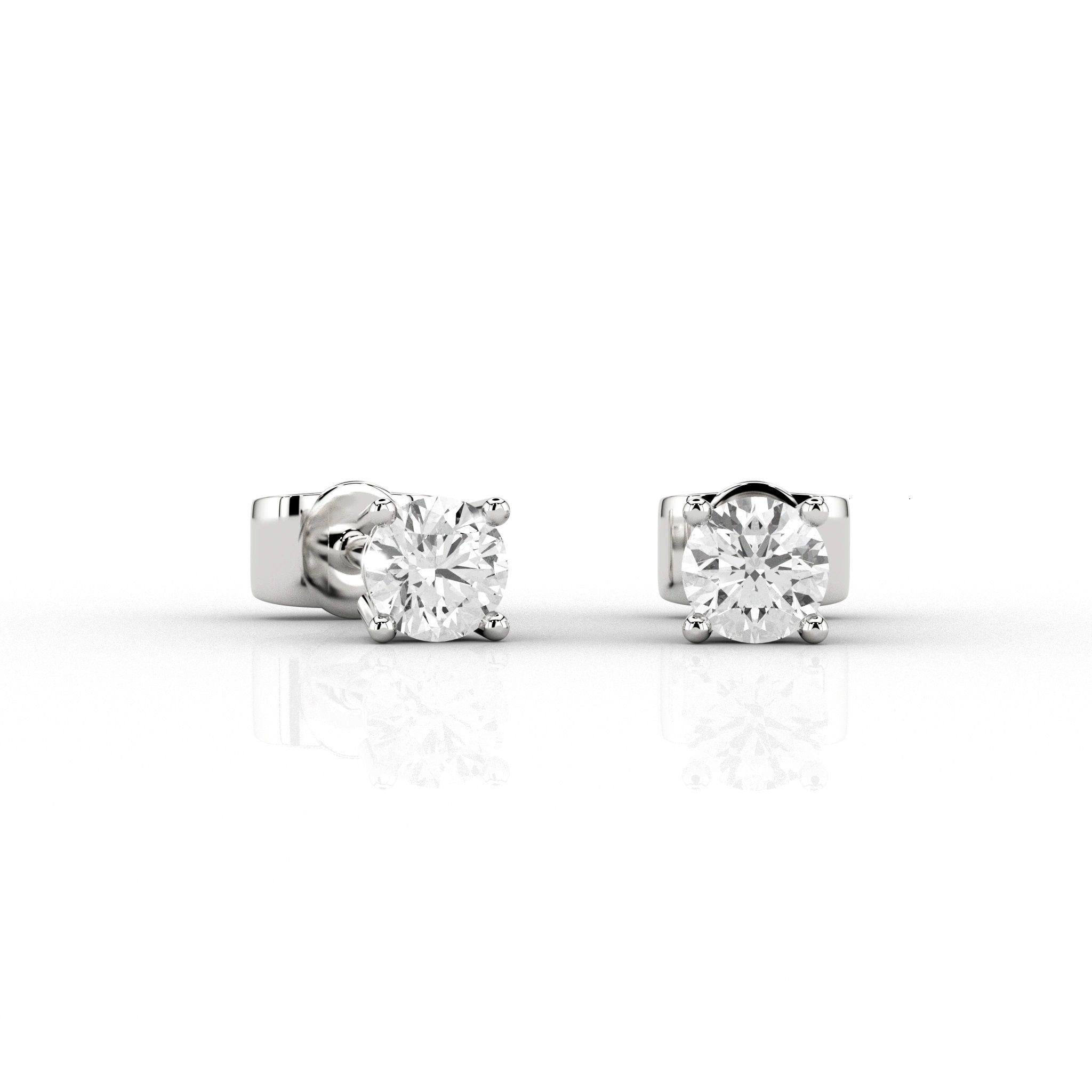 Skydiamonds Luna 0.25ct Earrings (Classic 1/4ct Studs in 9ct White Gold)
