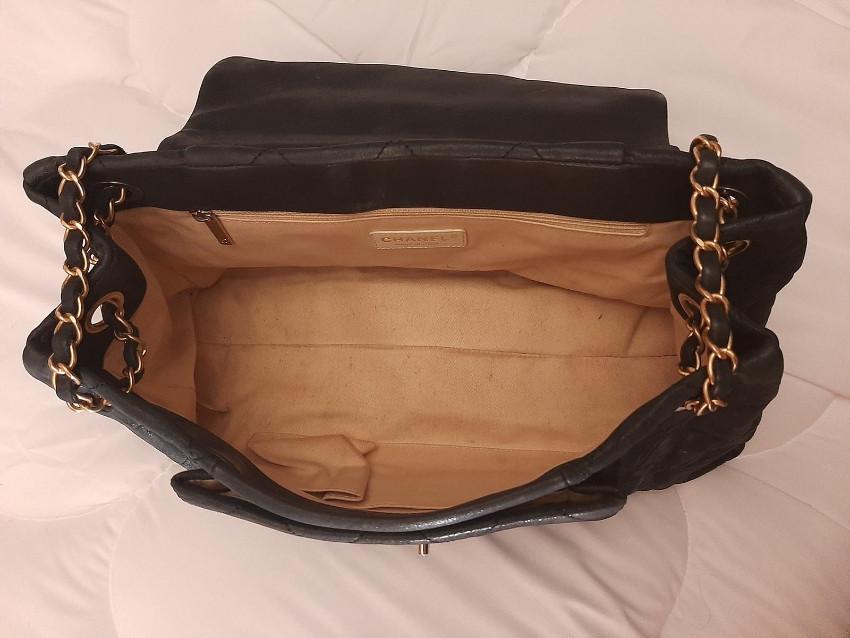 Chanel Dark Green Calfskin Shoulder Bag