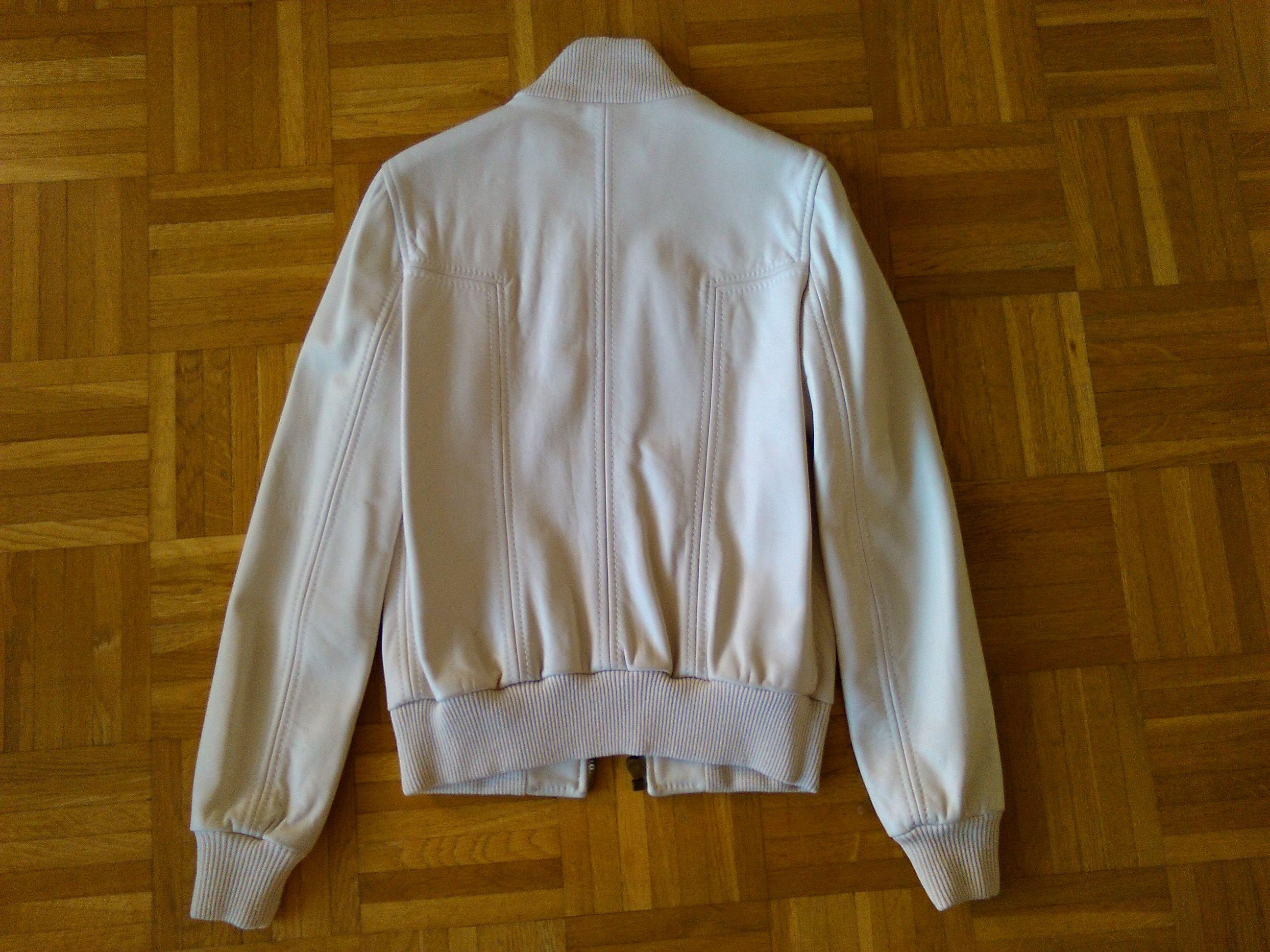 Dolce & Gabbana Womens White Leather Jacket