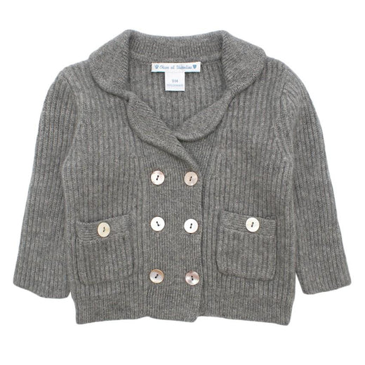 Oscar Et Valentine 9M Grey Shawl Knit Cardigan