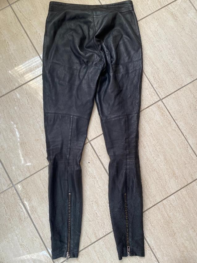 Givenchy Black Leather Biker Pants