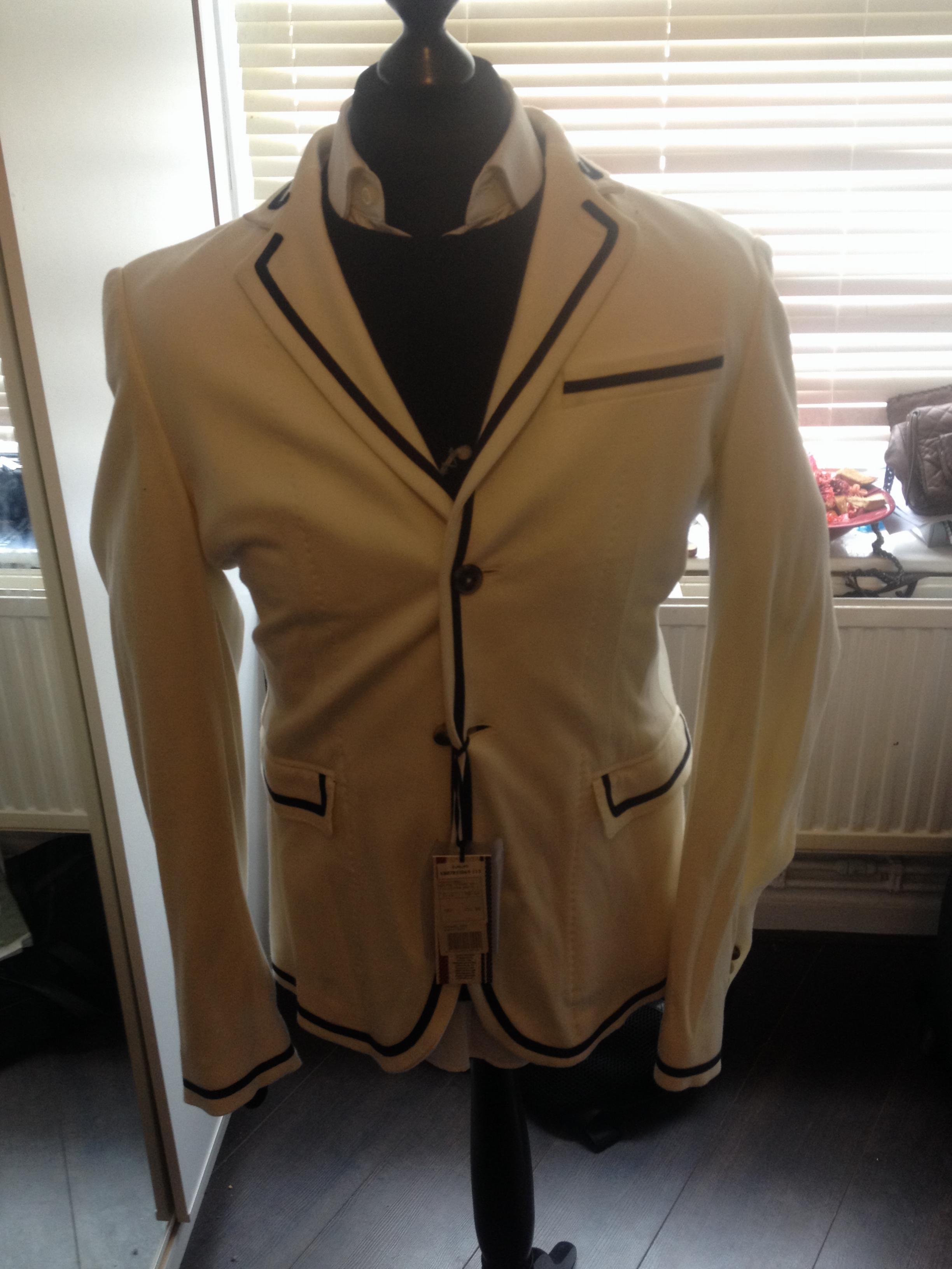 Tommy Hilfiger breton stripe arctic white blazer size 59 Binet