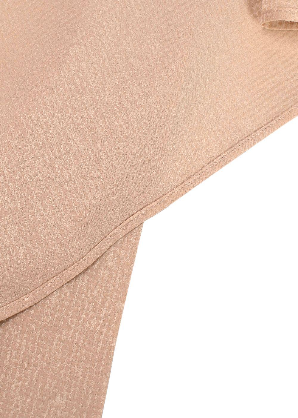 Fendi Golden Beige Blouse with Neck Tie