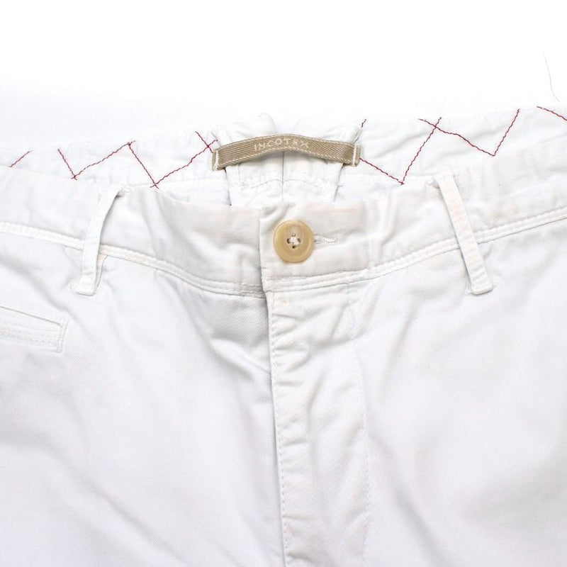 Incotex White Straight-leg Chino Trousers