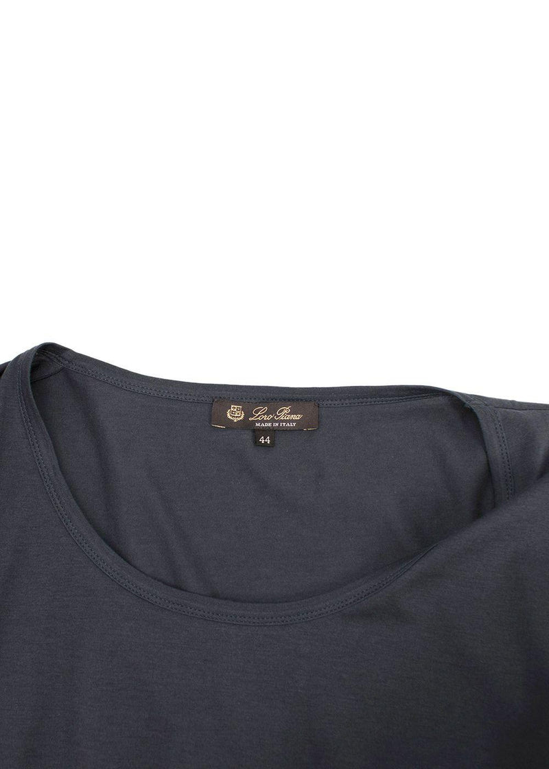 Loro Piana Charcoal Grey Cotton T-Shirt