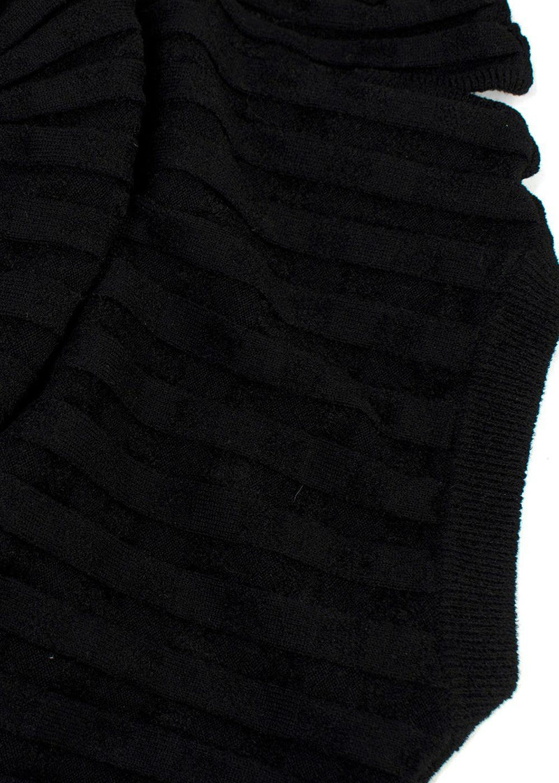 Proenza Schouler Black Ribbed Cut Out Bodycon Dress