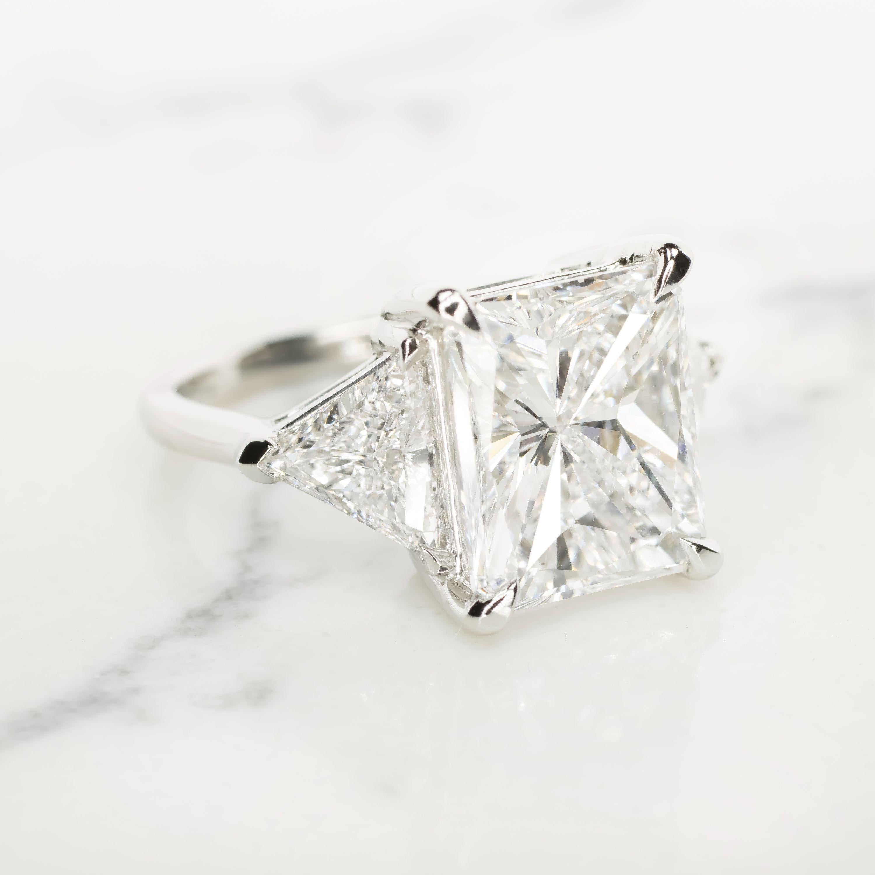Verde 4ct IGI Lab-grown Radiant Cut G Colour Diamond Ring