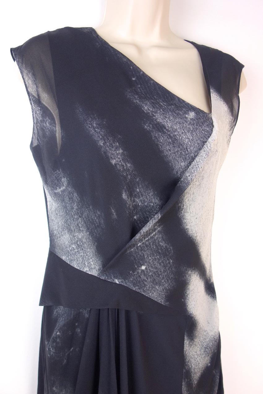 Helmut Lang Printed stretch-silk dress