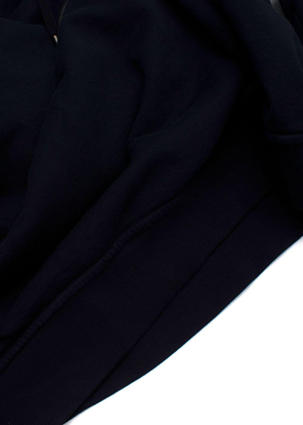 Hermes Noir Hoody with Leather Embroidery