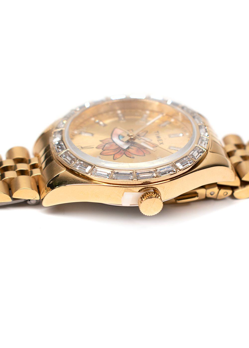 Timex Legacy x Jacquie Aiche Gold Sunray Dial with Tribe Eye 36mm Watch