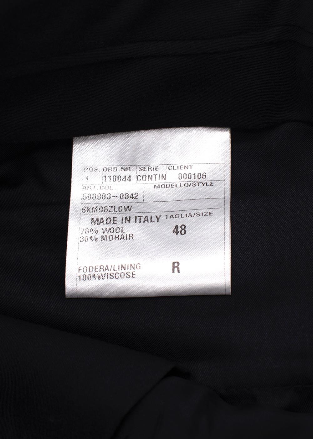 Kingsman Black Wool Blend Suit Trousers