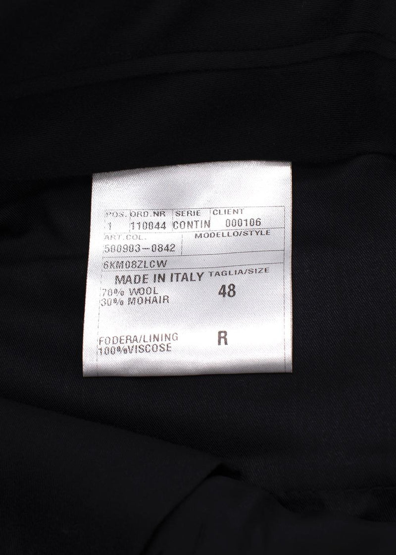 Kingsman Black Wool Blend Suit Trousers