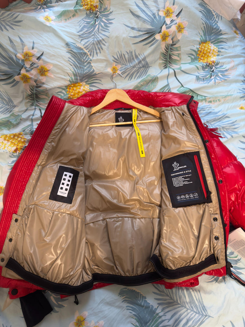 Moncler Red Arlaz Puffer Jacket